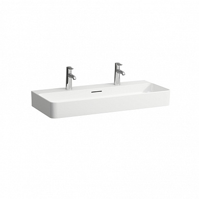 Раковина Laufen Val 95 см 8.1028.7.000.107.1 | отверстия под 2 смесителя